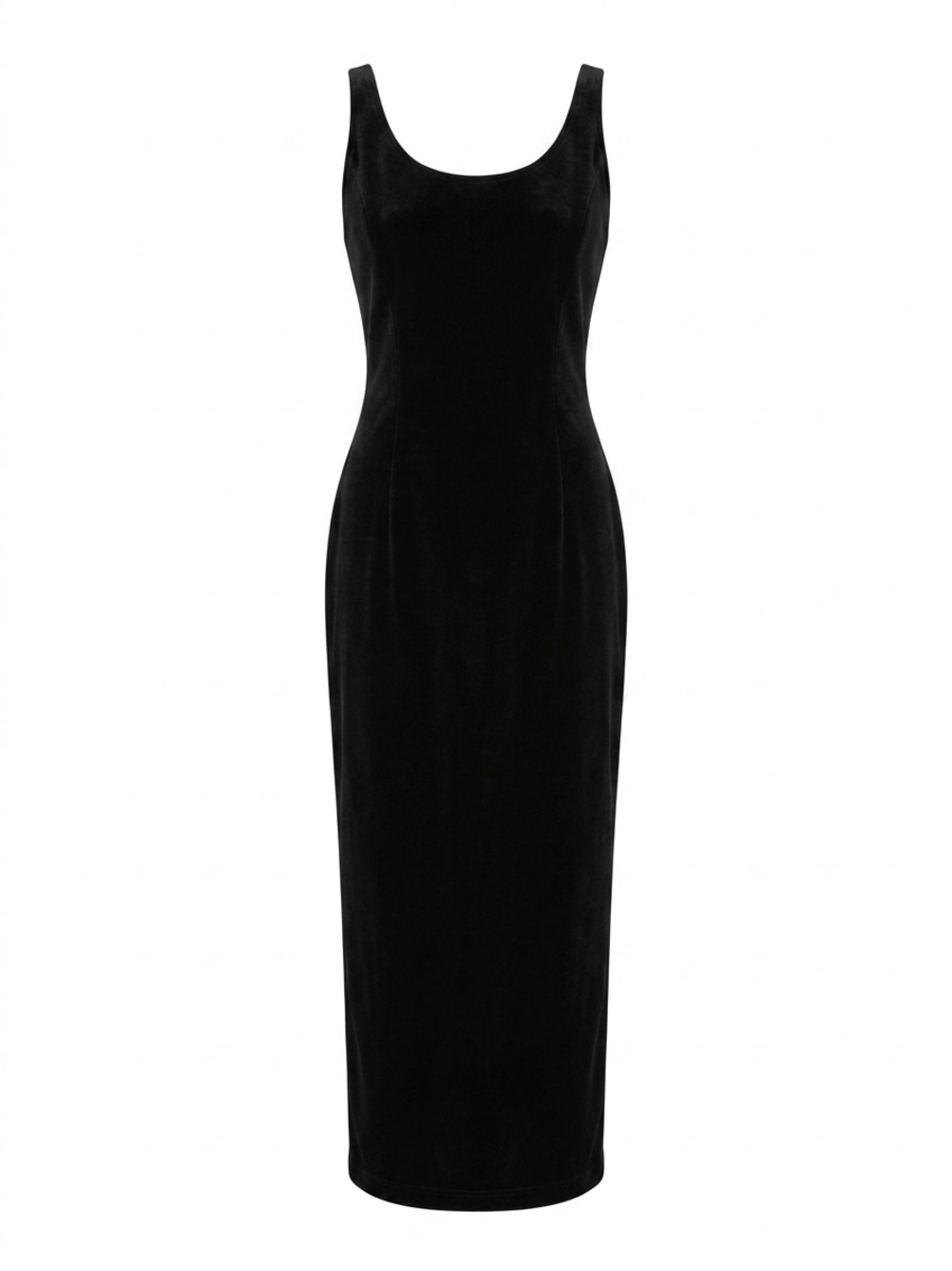 Vintage 90s Scott McClintock Velvet Lace-Back Maxi Dress - Picture 7 of 12